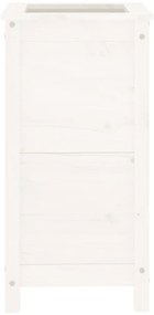 Vaso/floreira de jardim 40x40x78 cm pinho maciço branco