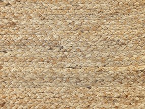 Pufe de juta cor natural 45 x 45 x 30 cm DHADAR Beliani
