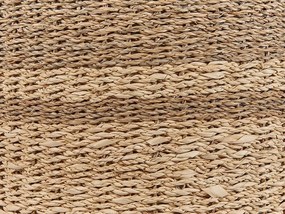 Pufe de fibras naturais em cor natural 40 x 40 cm BARBEL Beliani