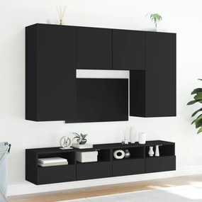 Móvel de parede p/ TV 100x30x30 cm derivados de madeira preto