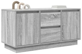 Móvel de TV com luzes LED 100x41x50 cm cinzento sonoma