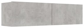 Móvel de TV 120x30x30 cm contraplacado cinzento cimento
