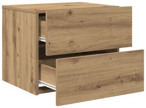 Cabinetes de Cabeceira vidaXL com Luzes LED Montados na Parede 2 pcs C