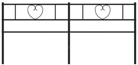 Cabeceira de cama 200 cm metal preto