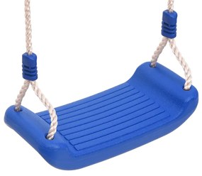 Assentos de baloiço com cordas 2 pcs 38x16 cm polietileno azul