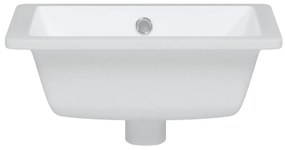 Lavatório casa de banho retangular 39x30x18,5cm cerâmica branco