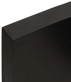 Prateleira de parede 80x20x6cm carvalho tratado castanho-escuro