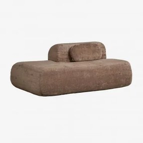 Módulo Divã Esquerdo Para Sofá Modular Em Chenille Embalado A Vácuo Merida Chenille Castanho Caramelo - Sklum