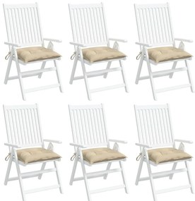 Almofadões para móveis de paletes 6 pcs tecido oxford bege
