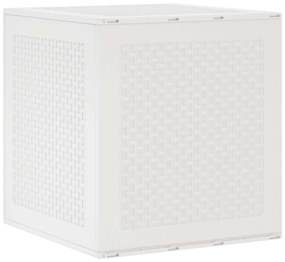 vidaXL Caixa de Armazenamento para Jardim Branco 55 x 53 x 57 cm