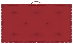 vidaXL Almofadão para móveis de paletes 73x40x7 cm algodão bordô