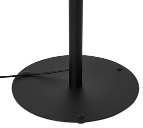 Candeeiro de Pé Moderno para Exterior Preto com Abajur Branco IP44 - Mississippi