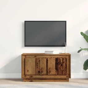 Armário de TV vidaXL Madeira Velha 80x35x45 cm Madeira de Engenharia