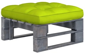 vidaXL Otomano de paletes para jardim pinho impregnado cinzento
