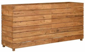 Vaso/floreira 150x40x72 cm madeira de teca reciclada e aço