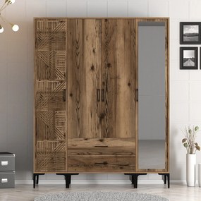 Roupeiro Kumsal PTR – Noz – 160x47,5x201,4 cm