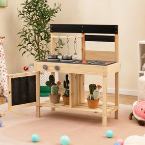 Brinquedos de madeira para bebês 2 em 1, andador e ferramentas com armazenamento na parte inferior