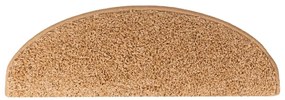 Tapetes de escada 15 pcs 65x21x4 cm bege